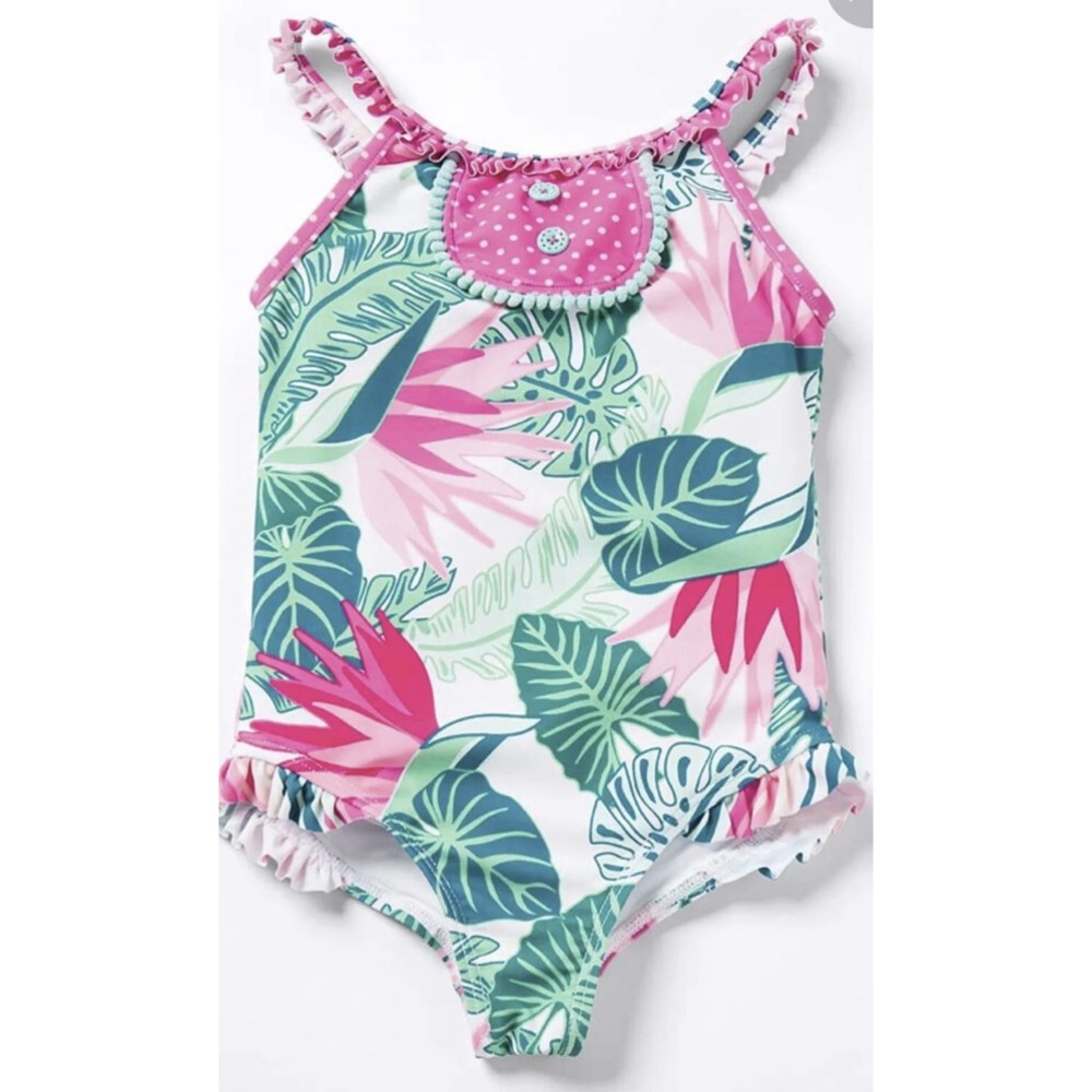 Matilda Jane Enchanted Garden Under the Palms One Piece Swimsuit Size 10 New
